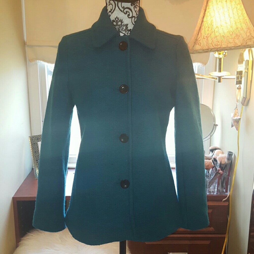 Lands End Teal Coat